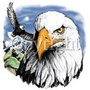 鳥 イーグル eagle 白頭鷲 鷲 (17−D) 猛禽類 トートバッグ エコバッグ マイバッグ【Lサイズ/大】かわいい おしゃれ レディース メン...