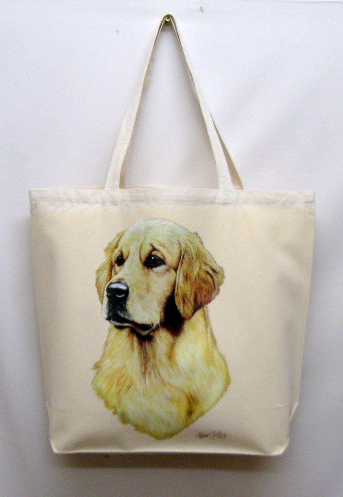 ゴールデンレトリーバー トートバッグ エコバッグ マイバッグ【Lサイズ/大】かわいい おしゃれ レディース メンズ 男女兼用 a4 大きめ キャンバス ドッグ ...