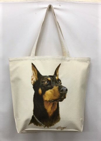 ドーベルマン (No.1) トートバッグ エコバッグ マイバッグ【Lサイズ/大】かわいい おしゃれ レディース メンズ 男女兼用 a4 大きめ キャンバス ドッ...