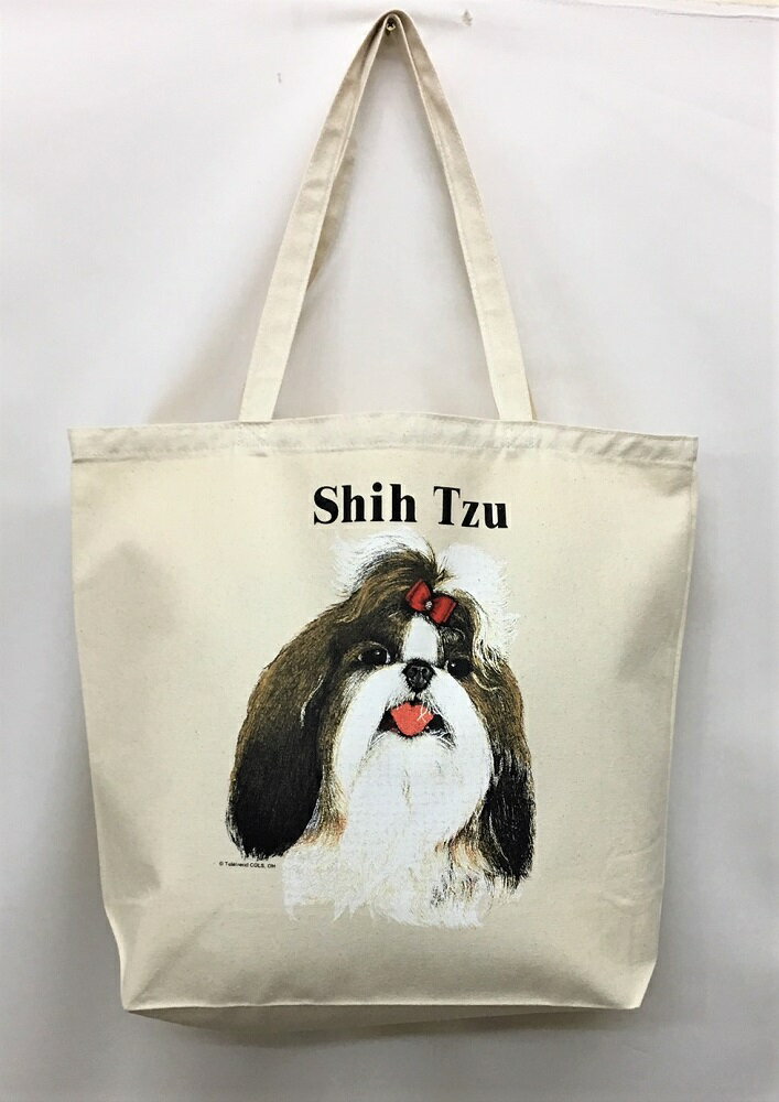 シーズー (R-01) トートバッグ エコバッグ マイバッグ【Lサイズ/大】かわいい おしゃれ レディース メンズ 男女兼用 a4 大きめ キャンバス ドッグ ...