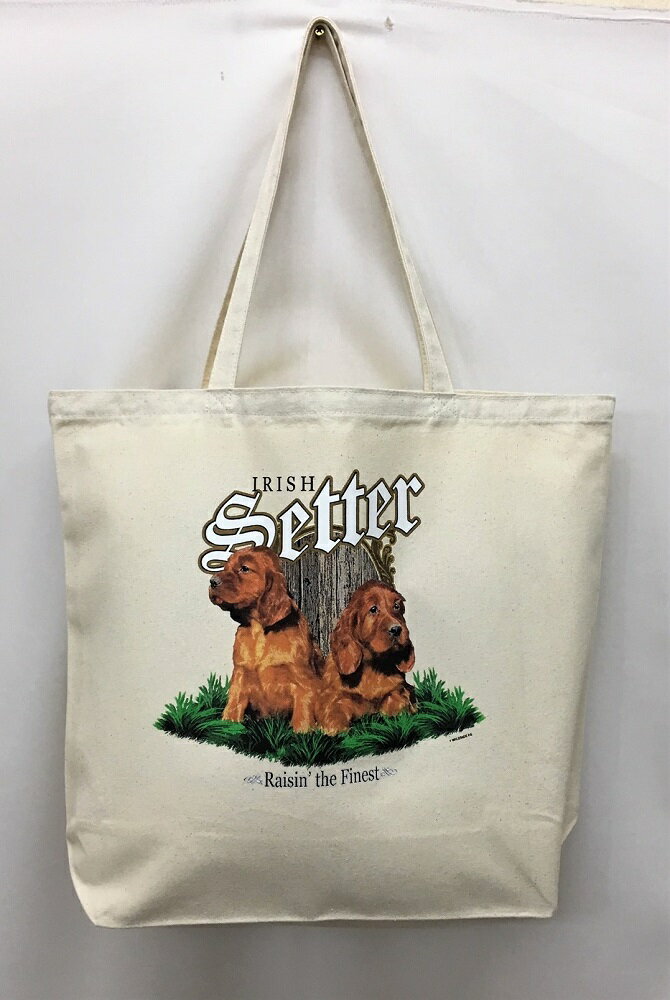 アイリッシュセター アイリッシュ セッター パピー WN トートバッグ エコバッグ マイバッグ【Lサイズ/大】かわいい おしゃれ レディース メンズ 男女兼用 a4 大きめ キャンバス ドッグ 犬 犬柄 いぬ 犬プリント 犬グッズのサムネイル