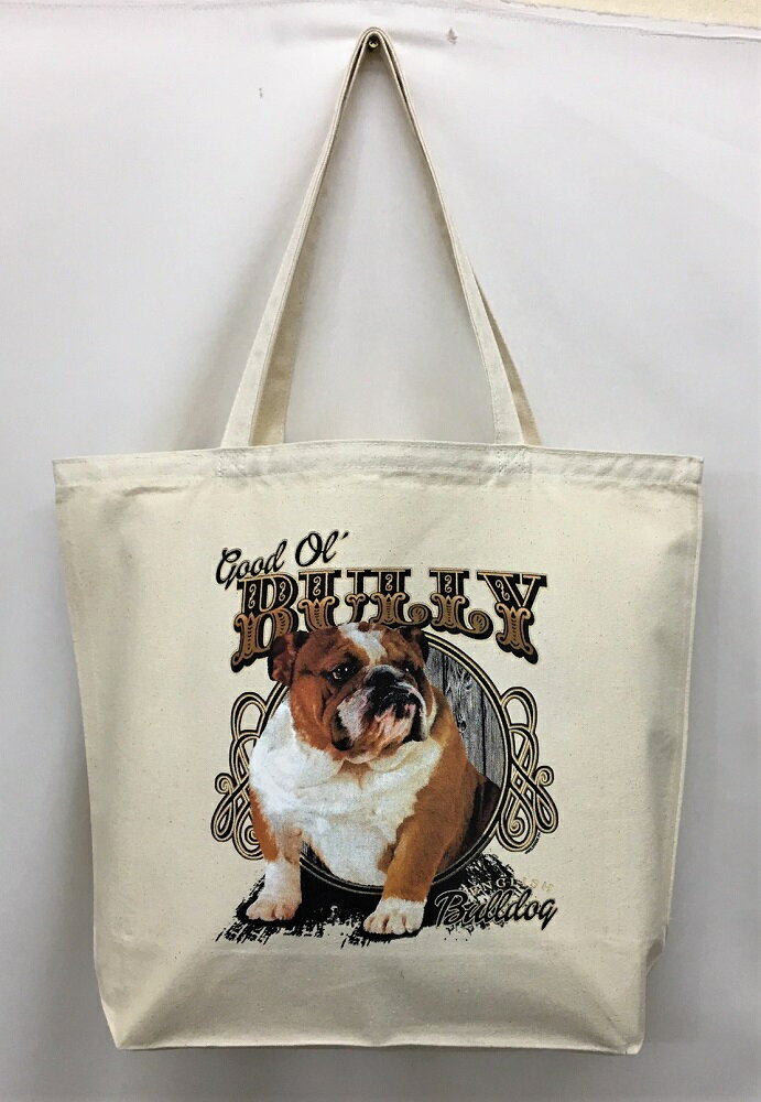 ブルドッグ WN トートバッグ エコバッグ マイバッグ【Lサイズ/大】かわいい おしゃれ レディース メンズ 男女兼用 a4 大きめ キャンバス ドッグ 犬 犬...