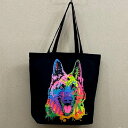 ジャーマンシェパード ネオンカラー no7 トートバッグ メキシコ エコバッグ マイバッグ【Lサイズ/大】かわいい おしゃれ レディース メンズ 男女兼用 a4...