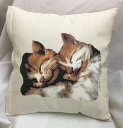 在庫限り！キャット（122）猫プリント ねこ ネコ 猫柄クッションカバー 43×43cm かわいい おしゃれ シンプル 雑貨 動物 記念品 オフ会 オーナーグッズ 母の日