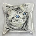 【送料無料】キャット ネコ ネコ 猫 クッション NEW【中身あり/ホワイト】 50x50cm 大きめ ビッグサイズ ビッグフェイス 洗える かわいい おしゃれ 猫柄 いぬ 猫プリント 雑貨 猫グッズ 犬プリント 動物 オーナーグッズ ラインストーン