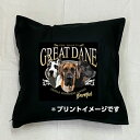 【送料無料】グレートデン グレートデーン クッション 【中身あり/ホワイト/ブラック】 50x50cm 大きめ ビッグサイズ 洗える かわいい おしゃれ 犬柄 ...