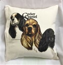在庫限り!アメリカンコッカスパニエル(No.2) クッションカバー【カバーのみ 中身別売り】 43x43cm かわいい おしゃれ シンプル 犬柄 いぬ イヌ 犬...