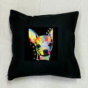 【送料無料】チワワ クッション NEW【中身あり/ホワイト/ブラック】 50x50cm 大きめ ビッグサイズ ビッグフェイス 洗える かわいい おしゃれ 犬柄 いぬ 犬プリント 雑貨 犬グッズ 犬プリント 動物 オーナーグッズ ネオンカラー サイケデリック