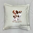 【送料無料】ブリタニースパニエル クッション NEW【中身あり/ホワイト/ブラック】 50x50cm 大きめ ビッグサイズ 洗える かわいい おしゃれ 犬柄 いぬ dog ドッグ 犬プリント 雑貨 犬グッズ 犬プリント 動物 オーナーグッズ プレゼント(3)