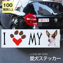 【在庫限り】ステッカー イビサンハウンド 犬 防水 外張りステッカー アイラブ【I LOVEシリーズ】 バンパーステッカー スーツケースシール シール カーステッカー 車 バイク ドッグ いぬ かっこいい 可愛い犬 グッズ 雑貨 輸入ステッカー 海外デザイン