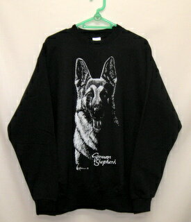 ジャーマンシェパード (S-02) スウェット トレーナー ラウンドネック 長袖 レディース メンズ ユニセックス 綿100% プルオーバー シンプル かわいい...