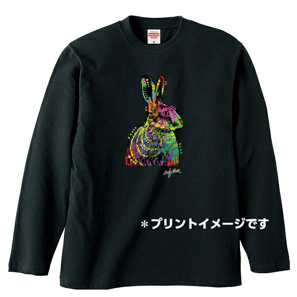 ウサギ 兎 ラビット （ネオンカラー） 長袖 tシャツ【ロングスリーブ】ロンティー ...
