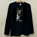 ジャーマンシェパード (ホワイトインク) 長袖 tシャツ【ロングスリーブ】ロンティー 丸首型 クルーネック 綿100% トップス 服 レディース メンズ シンプ...