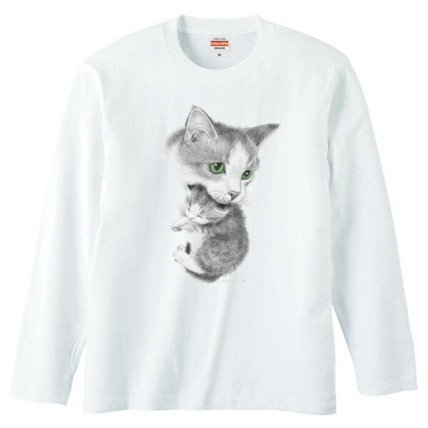 【期間限定ポイント2倍】猫 ねこ ネコ cat 長袖 tシャツ【ロングスリーブ】ロンティー 丸首型 クルーネック 綿100% トップス 服 レディース メンズ シンプル かわいい おしゃれ ドッグ 犬 犬柄…