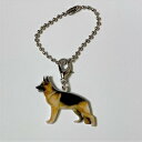 ジャーマンシェパード【キーホルダー チャーム 】シェパードグッズ バッグチェーン マスクチャーム アクリル 犬 いぬ イヌ dog 犬種別 犬雑貨 オーナーグッ...