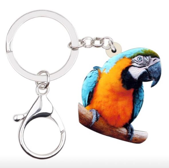 コンゴウインコ 瑠璃コンゴウ ルリコンゴウ キーホルダー インコグッズ インコ オーム アクリル ことり トリ とり 鳥 バード bird 鳥雑貨 オーナーグッズ かわいい 輸入 キーチェーン プリント アマゾン 父の日