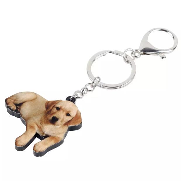 在庫限定品です!! ラブラドールレトリーバー ラブラドールレトリバー イエロー パピー キーホルダー 犬グッズ アクリル 犬 いぬ イヌ dog 犬種別 犬雑貨 オーナーグッズ かわいい 輸入 キーチェーン プリント 敬老の日