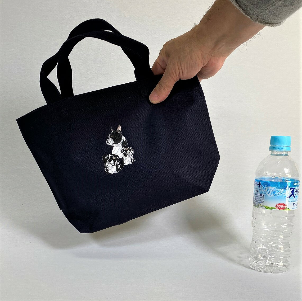 【メール便送料無料　ボストンテリア dog ドッグ 犬 Sサイズ 厚手 トートバッグ 刺...