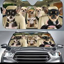 【送料無料】サンシェード チワワ B 犬柄 犬 いぬ dog DOG 面白い かわいい 車 車窓日よけ 日除け 日焼け防止 キャンプ 車中泊 目かくし フロント...