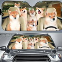 ●【送料無料】 サンシェード シバイヌ A 柴犬 犬柄 犬 いぬ dog DOG 犬グッズ 面白い かわいい 車 車窓日よけ 日除け 日焼け防止 フロントガラス 遮光断熱 紫外線対策 UVカット キャンプ 車中泊 簡単取り付け 吸盤止め カー用品 便利 オーナーグッズ 誕生日