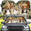 ●【送料無料】 サンシェード ビーグル B 犬柄 犬 いぬ dog DOG 面白い かわいい 車 車窓日よけ 日除け 日焼け防止 フロントガラス 遮光断熱 紫外...