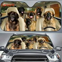 ● サンシェード レオンベルガー 犬柄 犬 いぬ dog DOG 面白い かわいい 車 車窓日よけ 日除け 日焼け防止 フロントガラス 遮光断熱 紫外線対策 U...