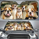 サンシェード ブルドッグ C 犬柄 犬 いぬ dog DOG 面白い かわいい 車 車窓日よけ 日除け 日焼け防止 フロントガラス 遮光断熱 紫外線対策 UVカ...
