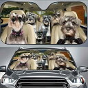 ●【送料無料】 サンシェード シュナウザー B 犬柄 犬 いぬ dog DOG 面白い かわいい 車 車窓日よけ 日除け 日焼け防止 フロントガラス 遮光断熱 ...