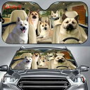 ●【送料無料】 サンシェード 色々な犬 A ミックス 犬柄 犬 いぬ dog DOG 面白い かわいい 車 車窓日よけ 日除け 日焼け防止 フロントガラス 遮光...