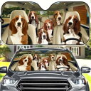 ● 【送料無料】 サンシェード バセットハウンド B犬柄 犬 いぬ dog DOG 面白い かわいい 車 車窓日よけ 日除け 日焼け防止 フロントガラス 遮光断...