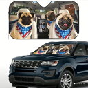 【送料無料】 サンシェード パグ F 犬柄 犬 いぬ dog DOG 面白い かわいい 車 車窓日よけ 日除け 日焼け防止 フロントガラス 遮光断熱 紫外線対策...