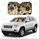 【送料無料】 サンシェード パグ E 犬柄 犬 いぬ dog DOG 面白い かわいい 車 車窓日よけ 日除け 日焼け防止 フロントガラス 遮光断熱 紫外線対策...