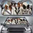 【送料無料】 サンシェード パピヨン B 犬柄 カーサンシェード 犬 いぬ dog DOG 面白い かわいい 車 車窓日よけ 日除け 日焼け防止 キャンプ 車中...