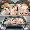 ● サンシェード ブタ 豚 ぶた ファームアニマル 面白い かわいい 車 車窓日よけ 日除け 日焼け防止 キャンプ 車中泊 フロントガラス 遮光断熱 紫外線対策...