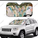 【送料無料】 サンシェード オキナインコ ブルー C 鳥柄 小鳥 ことり バード bird 面白い かわいい 車 日よけ 日除け フロントガラス 遮光断熱 紫外...