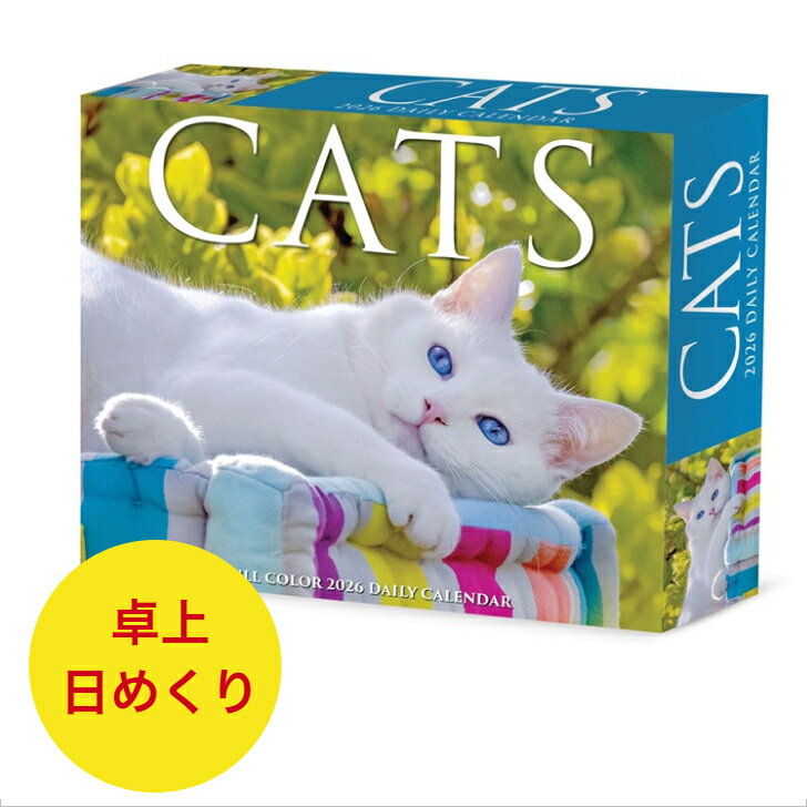 ★カレンダー キャット 【卓上/日めくり】BOX 2026年 令和8年 暦 猫 ネコ ねこ キャット cat CAT キトン キティー 動物 ペットカレンダー SDG’s 輸入 かわいい ウィロー 卓上カレンダー ウィロークリーク 卓上カレンダー プレゼント 誕生日 クリスマス 母の日