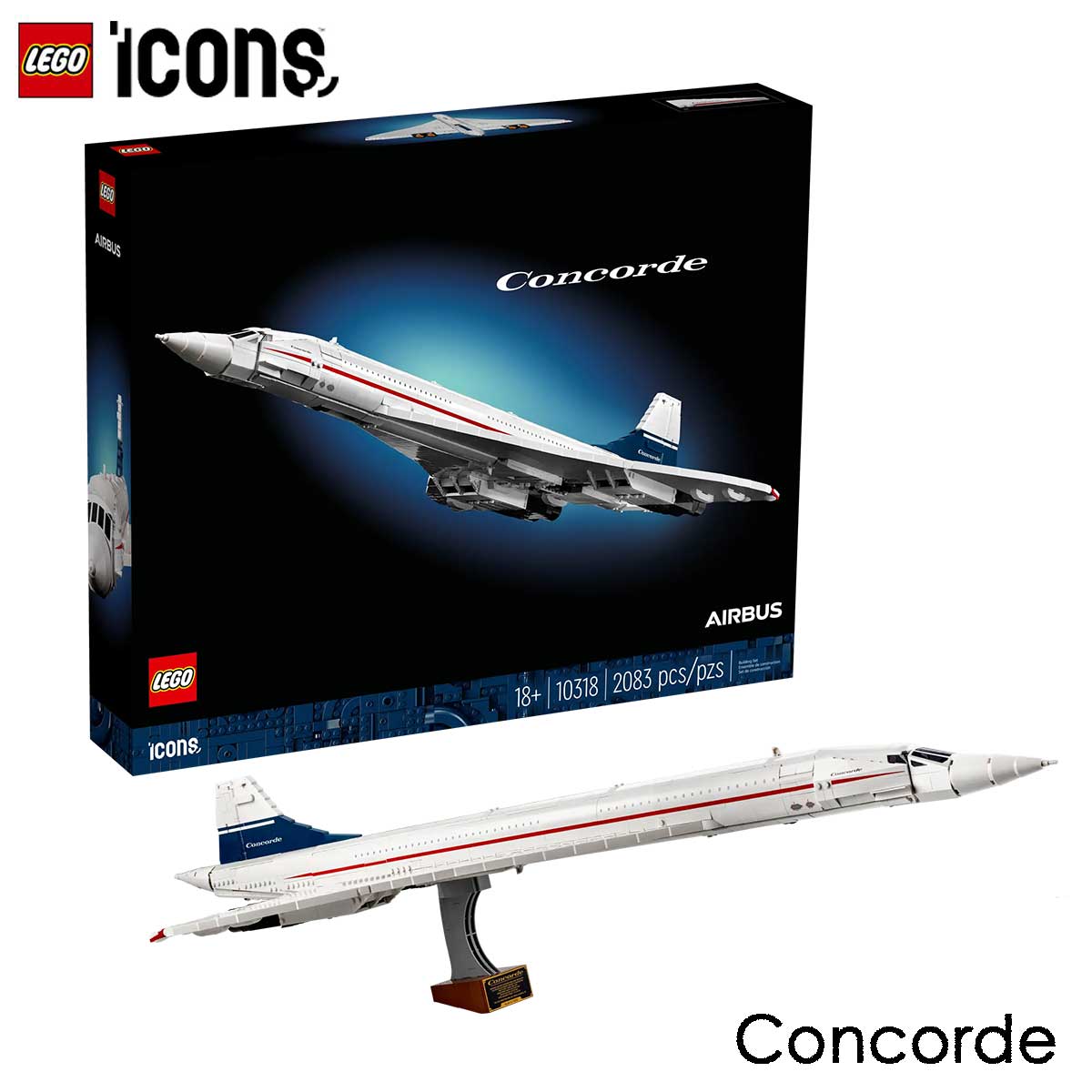 レゴ (LEGO) アイコン コンコルド 10318 国内流通正規品 玩具 ブロック 飛行機 乗り物 インテリア ディスプレイ おしゃれ ホビー 模型 プレゼント ギフト 誕生日 大人向け Concorde