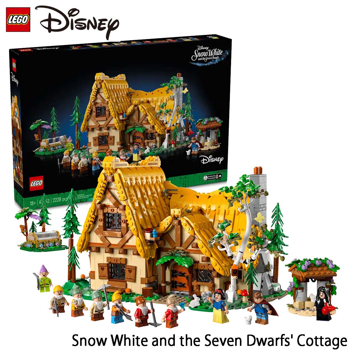 レゴ LEGO ディズニープリンセス 白雪姫と7人のこびとが住む森の家 43242 Snow White and the Seven Dwarfs Cottage