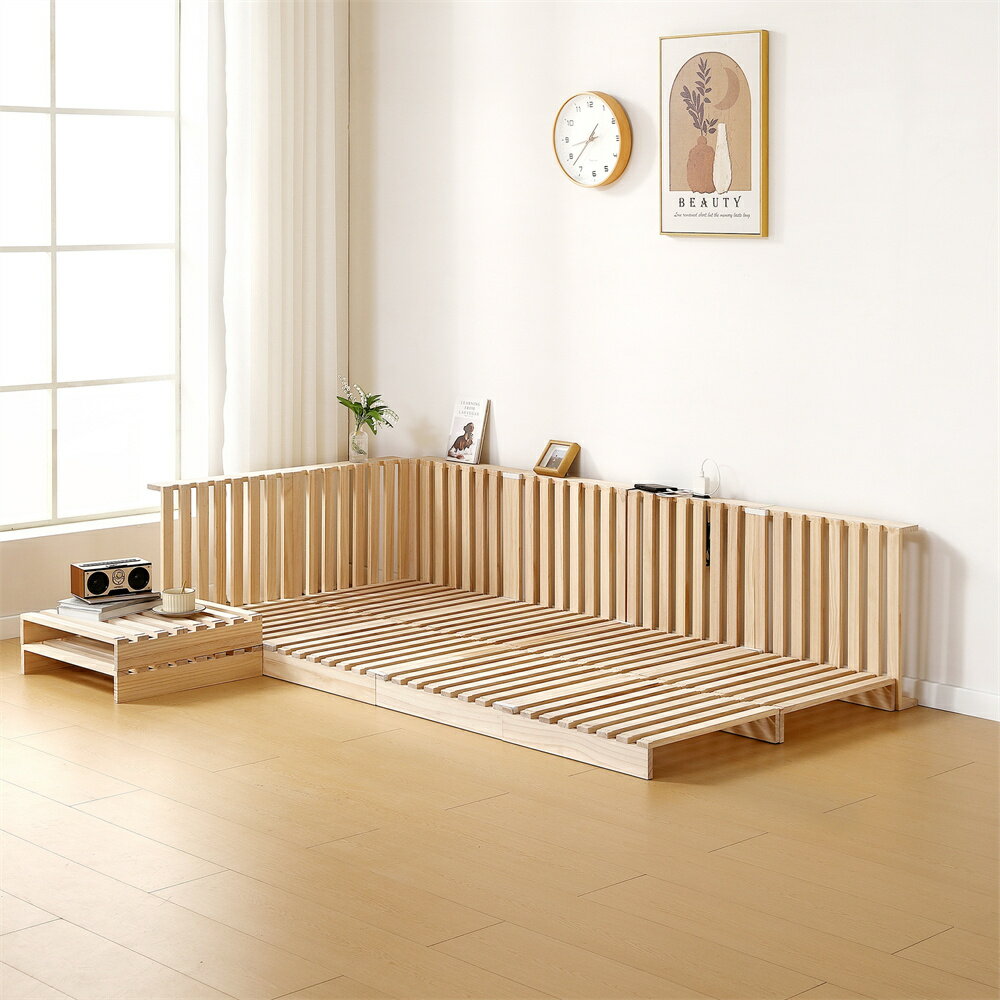 パレットベッド すのこベッド 天然パイン材 ローベッド 50*50cm 組み換え自由 木製 天然木 軽量 ベッド パレット ロータイプ ベッドフレーム 【即納】【2025新品登場】