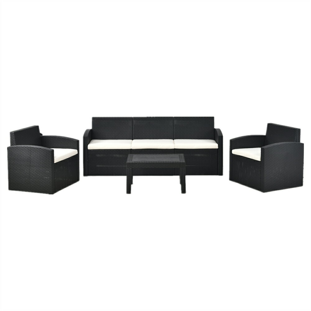 ガーデンテーブルセット ラタン調 5人掛け ガーデンファニチャーセット ガーデンソファ ラタン調テーブル 家具 樹脂 組み立て簡単 ガーデンチェア 屋外家具 高級