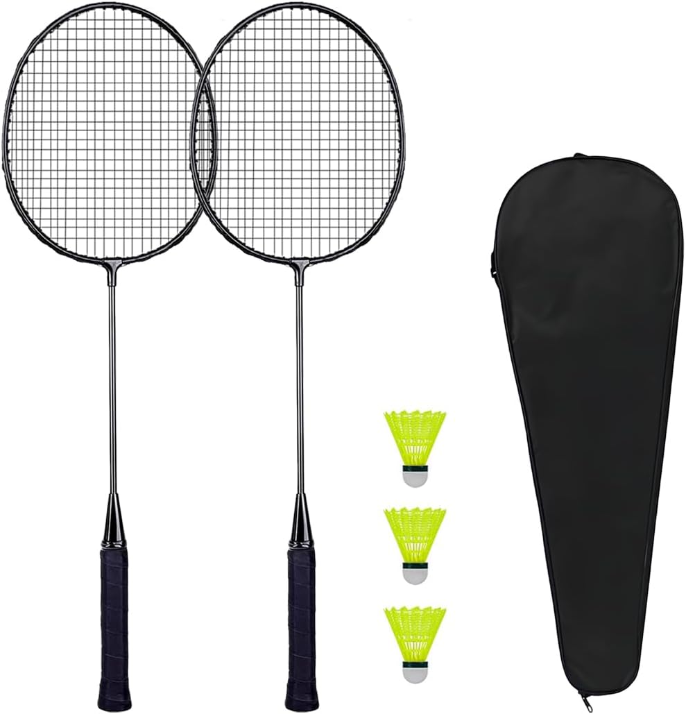 バドミントン ラケット バトミントンセット 初心者 大人用 アウトドアバドミントン ラケット2本 バドミントン3個
