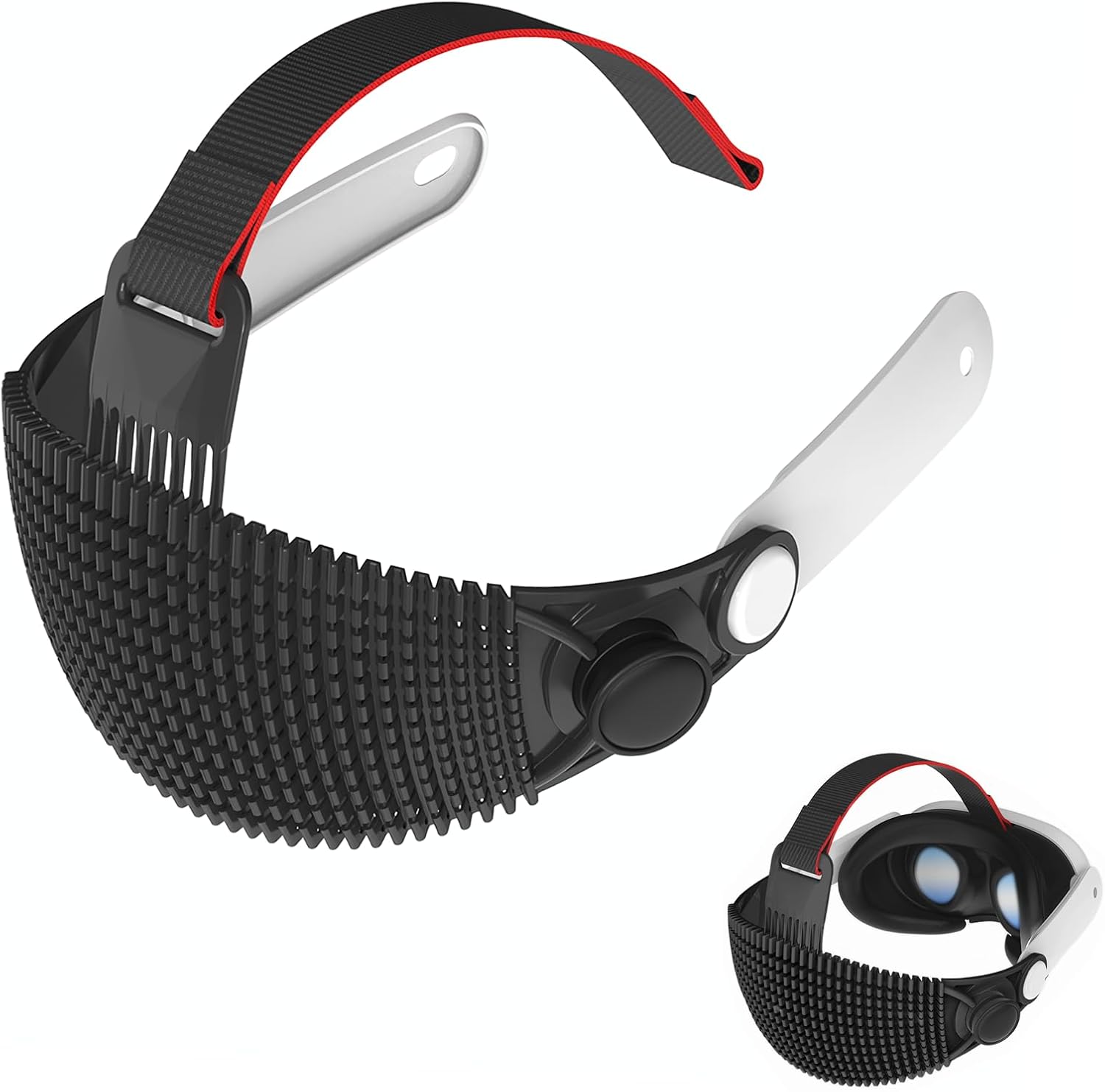TryMe楽天市場店のMeta Quest 3S/3 ヘッドストラップ ヘッドバンド 重みを減少 寝ながらVR 快適 圧力分散 シリコンゴム 互換品 アクセサリー｜アングル2