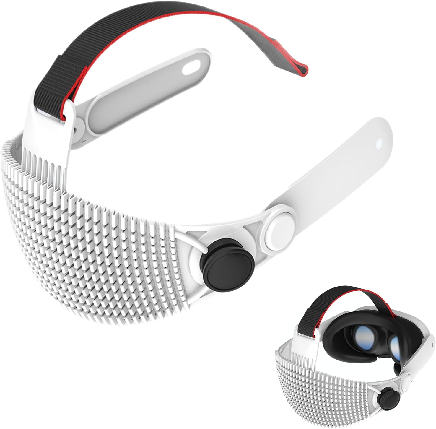 TryMe楽天市場店のMeta Quest 3S/3 ヘッドストラップ ヘッドバンド 重みを減少 寝ながらVR 快適 圧力分散 シリコンゴム 互換品 アクセサリー｜アングル3