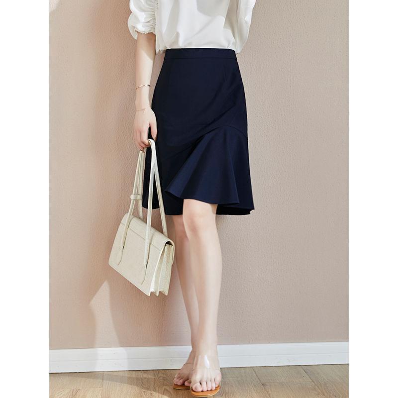 TryMe楽天市場店の事務服 スカート 制服 洗える フレアスカート レディース オフィス ビジネス 通勤 OL スーツ用 仕事着 膝丈 Aライン 発表会 七五三 卒業｜アングル2