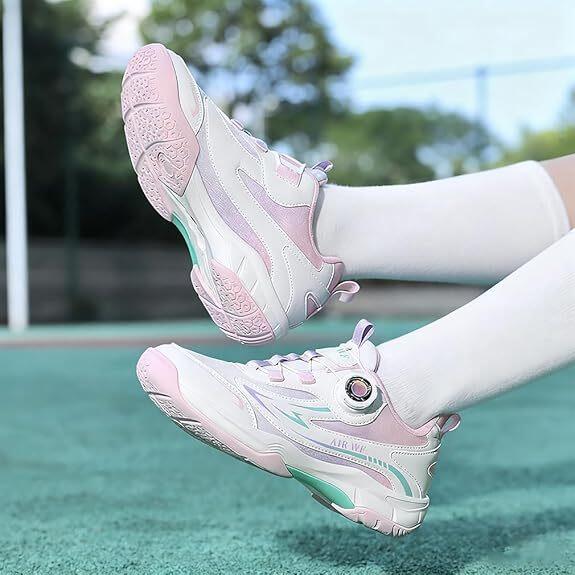 キッズ バレーボールシューズ ダイヤル式 9.0cm-25.7cm 軽量 クッション性 通気性 ...