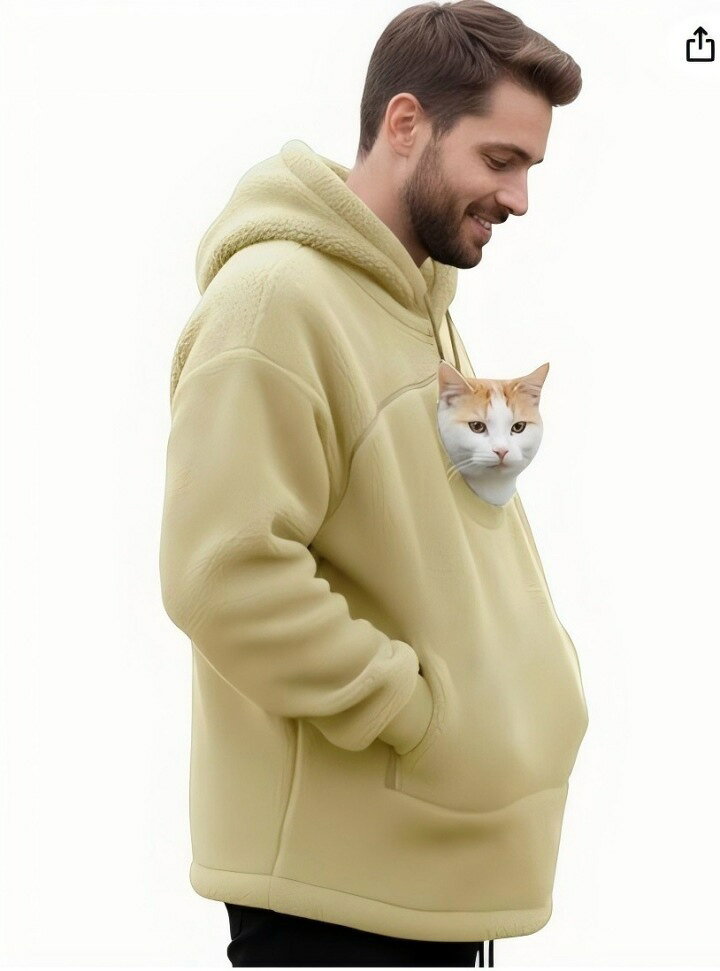 パーカー 猫抱っこ用服 レディース 猫 犬 ペット抱っこ用服 メンズ 小動物 秋冬 フード付き スウェット 裏起毛 猫入れポケット付き 抱っ