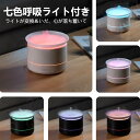 加湿器 小型 卓上 アロマ 200ml 海霧 超音波 アロマ対応 LEDライト7色 卓上加湿器 自動停止機能 卓上噴水 排水 空焚き防止 コンパクト お手入れ簡...