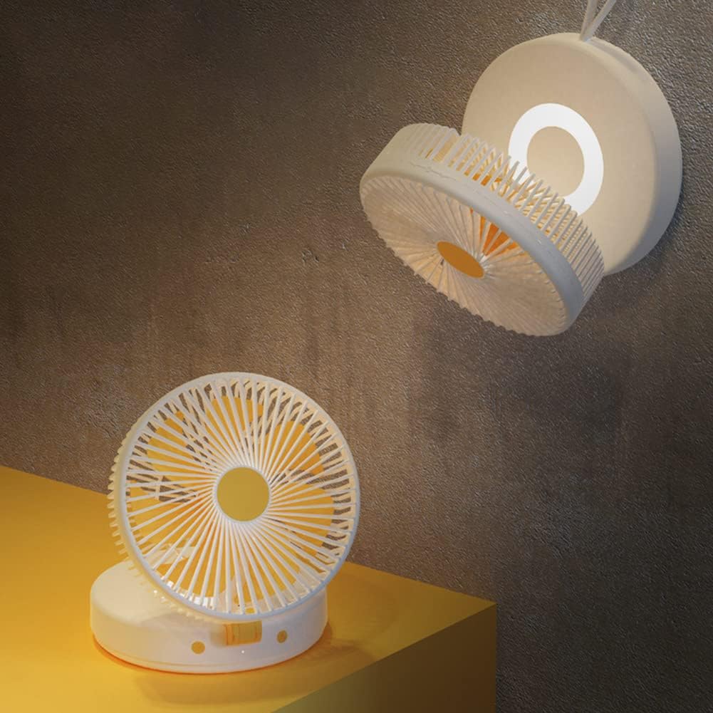 卓上扇風機 130°首振り 壁掛け扇風機 「風量4段階・照明2階段」吊り上げ扇風機 天上扇風機 シーリングファン 携帯扇風機 USB充電 自宅 事務室 アウトドア リモコン付き 静音