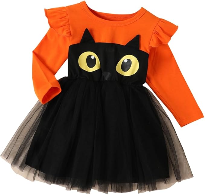 黒猫 ワンピース 子供 コスプレ 女の子 ウィッチ ハロウィン 仮装 お姫様 魔法使い 可愛い コスチュー..