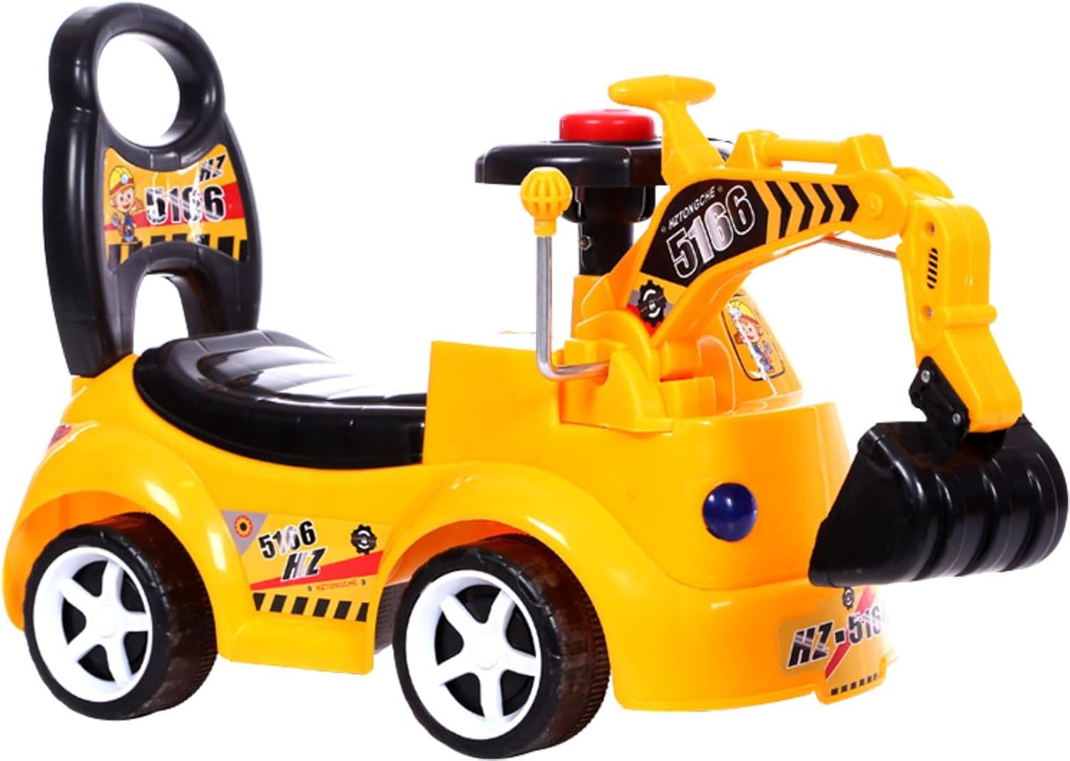 乗用ショベルカー 子供向け乗り物 乗用玩具 足こぎ 掘削機 建設車両 砂場遊び用 公園遊び 足蹴り 組み立て簡単 知育玩具 誕生日クリスマスプレゼント